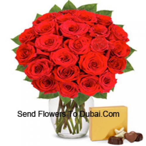 30 Red Roses with Imported Chocolates