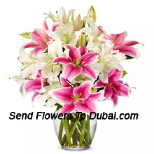 Dreamy White and Pink Lilies