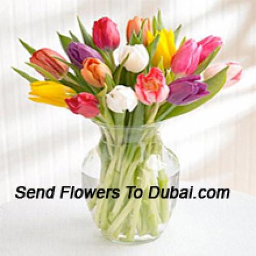 Beautiful Assorted Tulips in Vase