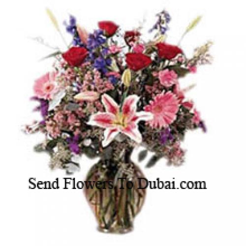 Cute Assorted Flowers in Vase